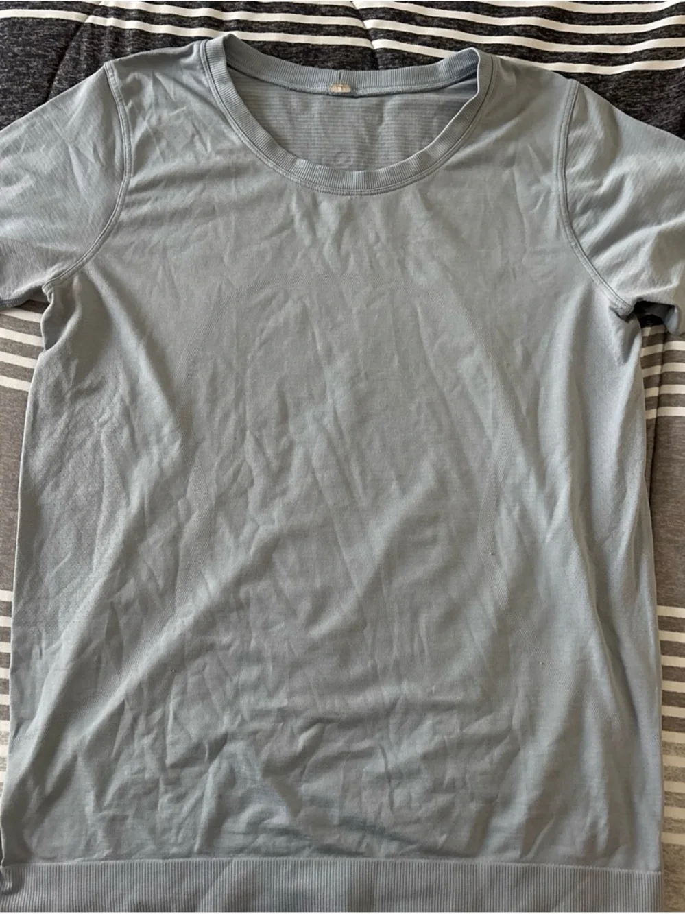 lululemon athletica Light Blue Short Sleeve Tee
